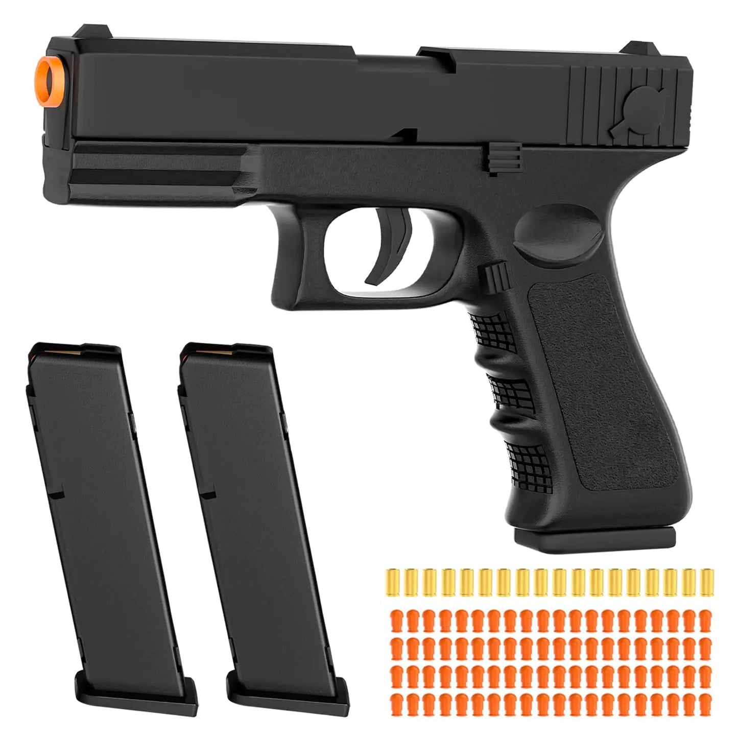 Toy Gun - Stress Shot with Semi-Automatic Mode Realistic Shell Ejecting Toy Guns Birthday (Black)